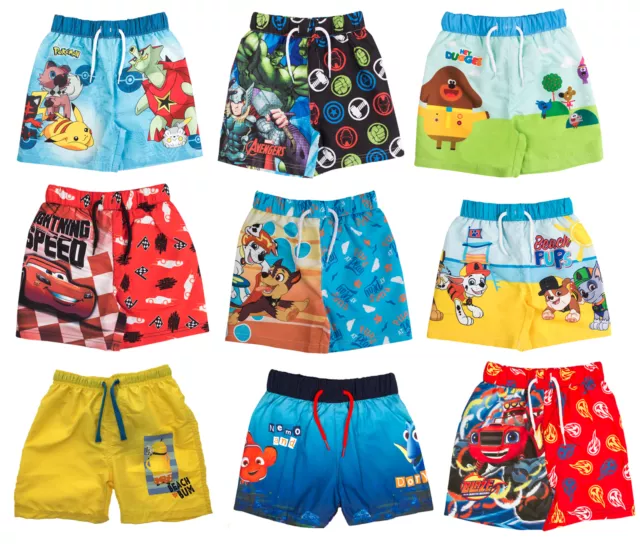 BOYS CHARACTER SWIM Shorts Swimming Beach Trunks Board Shorts Holiday