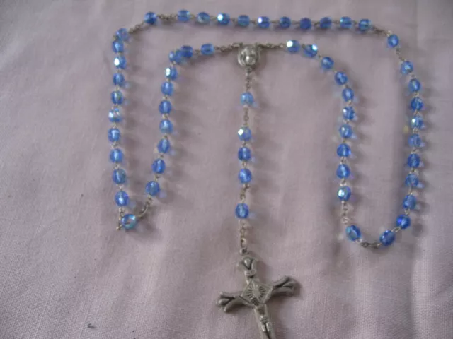 Rosenkranz blau Italy Filigran Kette Sakrales Gebetskette Religion Kirche I