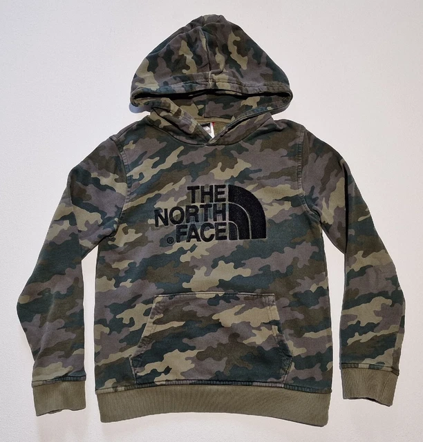 Felpa con cappuccio mimetica per ragazzi THE NORTH FACE pullover età 9-10 anni