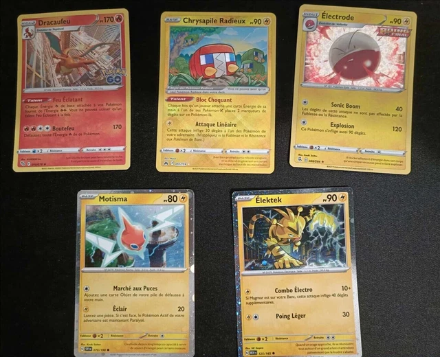 LOT DE 50 Cartes Pokémon Officielles Sans Double + 3 Cartes Brillantes + Cadeaux EUR 8,90