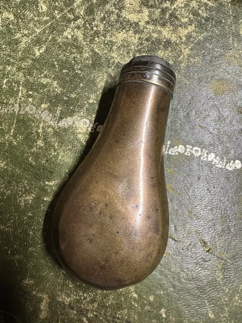 An Antique Copper Powder Flask