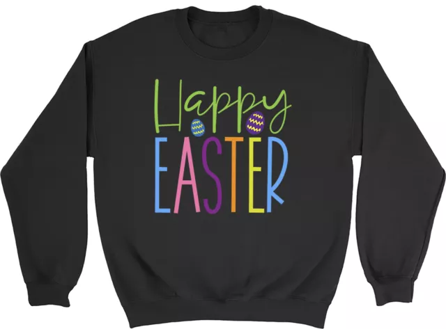 Happy Easter Egg Kids Childrens Jumper Sweatshirt Boys Girls