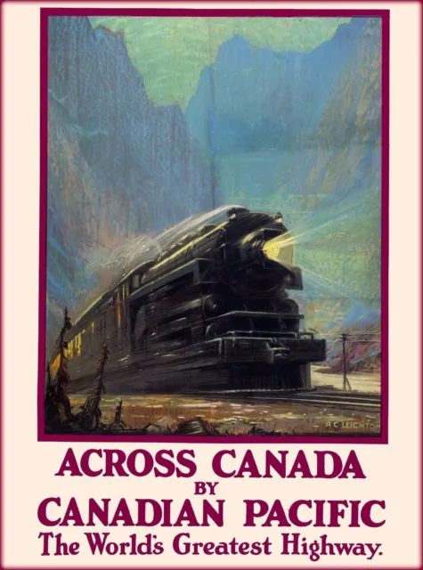 98117 Across Canada by Canadian Pacific Railroad Train Wall Print Poster UK