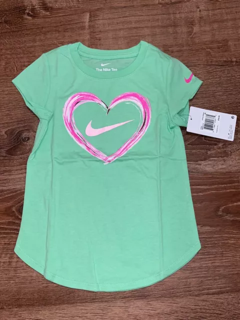 Girls Nike Youth Analog Graphic T Shirt Size 6x NWT New Green / Mint Dri-Fit