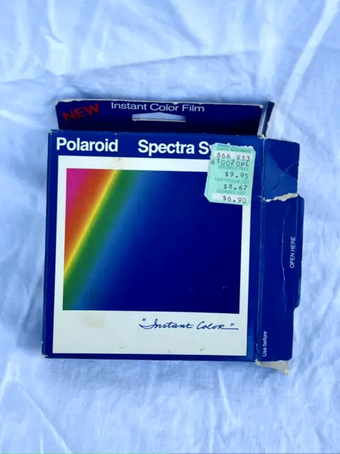 Vintage Polaroid Spectra Color Instant Film 10 photos expiry 4/1988 open pack