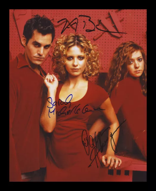 Buffy The Vampire Slayer Cast Of 3 Autograph Signed & Framed Photo