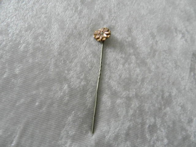 Ancienne épingle à Chapeau Ou Cravate En Or 18k - Sertie D'un Saphir Naturel, Début XXème