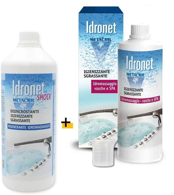 Kit Igienizzante + Trattamento Shock per IDROMASSAGGIO (Teuco,Jacuzzi,Glass,Hafr