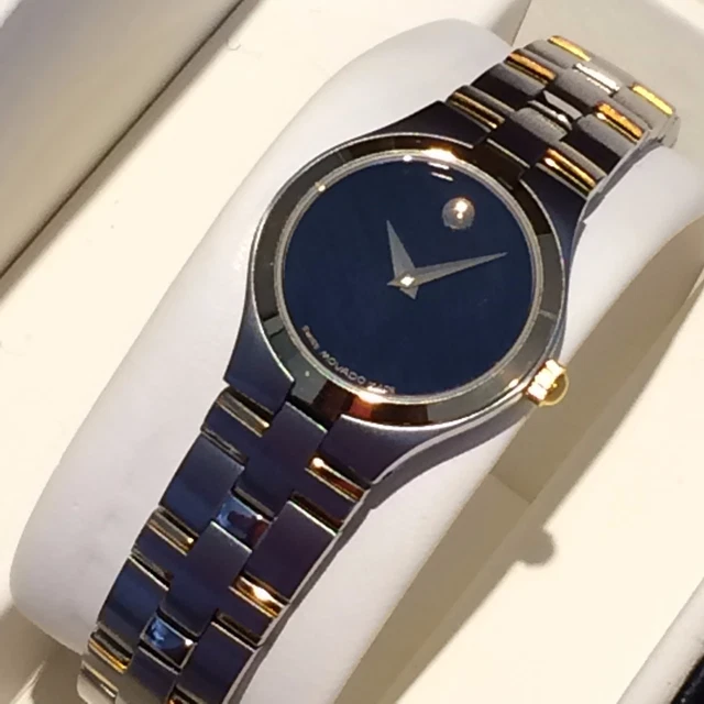 MOVADO 81 E4 1844 Ladies Two Tone Stainless Steel Black  display picture 2