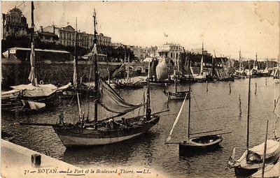 DÉP17/ROYAN LE PORT ET L'ANCIENNE JETÉE CPA 