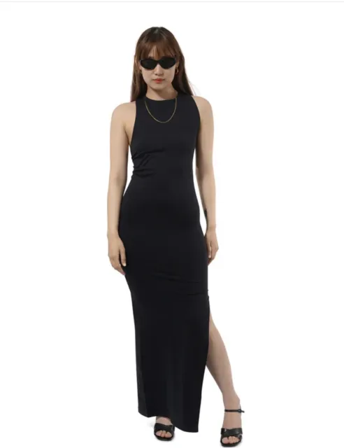 Simon Miller Women's Lou Back Cutout Side Slit Maxi Dress Size M/L
