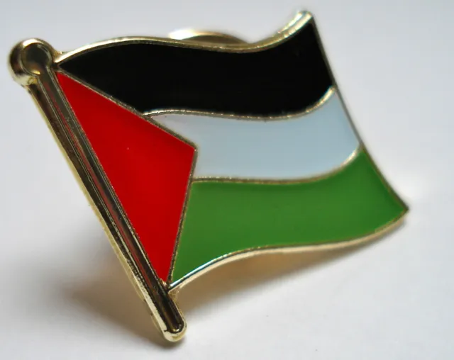 Palestine Flag Lapel Pin Badge Superior High Quality Gloss Enamel (علم فلسطين‎‎) 2