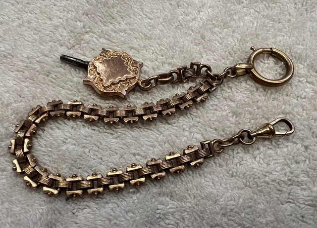 Chaîne De Montre Châtelaine Ancienne Style Rétro - Mousqueton Maille Gourmette - Occasion