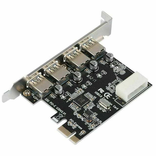 PCI-E to USB 3.0 4-Ports PCI Express Expansion Card Adapter For Computer PC