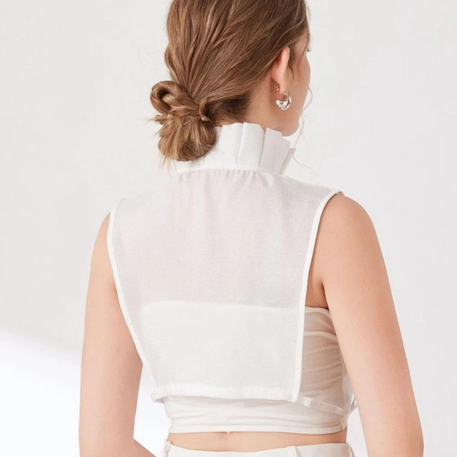 Camicetta Finta Collo Alto Staccabile – Mezzo Top Collo Finto, Nuovo, Per Donna