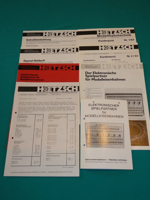 VINTAGE KONVOLUT PROSPEKTE Modelleisenbahn Stellpult Schaltplan