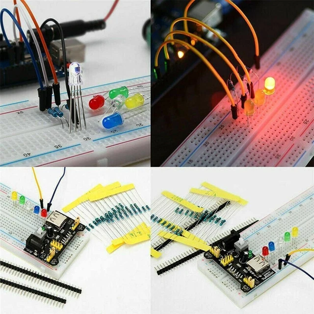 Perfect Starter Kit for Beginners 830 Well Breadboard for UNO R3 Package