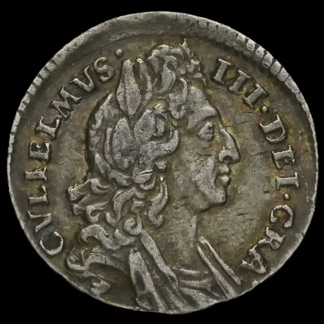 1696 William III Early Milled Silver Sixpence, GVF