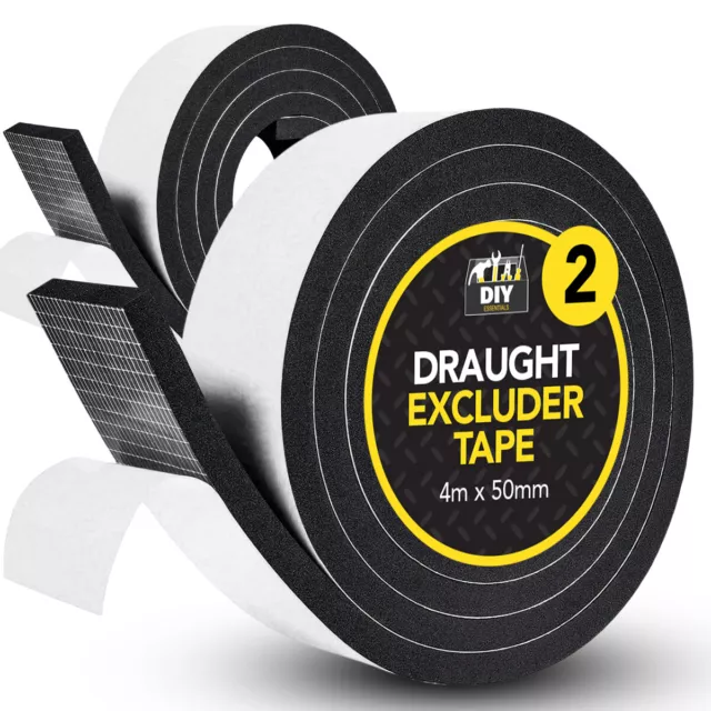 2x4M Foam Weather Strip Draught Excluder Tape Insulation Sticky Seal Door Window