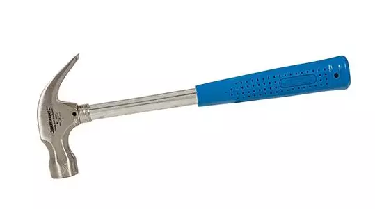 MARTEAU MENUISIER 250 g ARRACHE CLOUS PETIT MANCHE TUBULAIRE EN ACIER ET CHROME