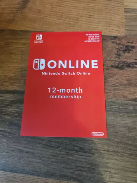 12 Months Nintendo Switch Online Card