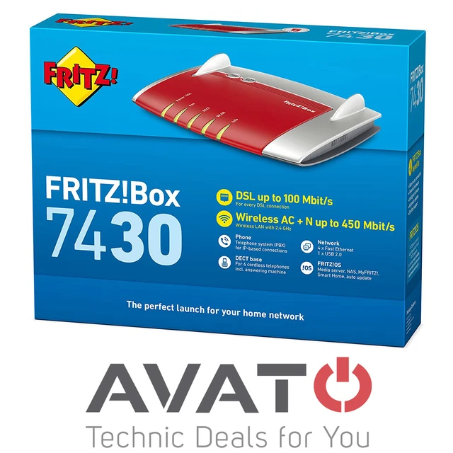 AVM FRITZBox 7430 INTERNATIONAL VDSL DSL VOIP Modem MESH Router *HÄNDLER*