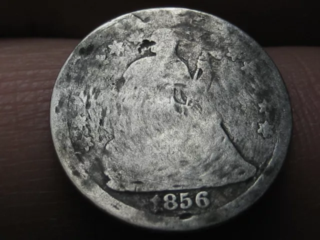 1856 P Seated Liberty Half Dime- Philadelphia, About Good Details
