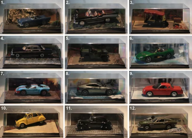 De Agostini-James Bond Collection-Scale 1:43-Modell-Sammlung-PC-Vitrine-Diorama