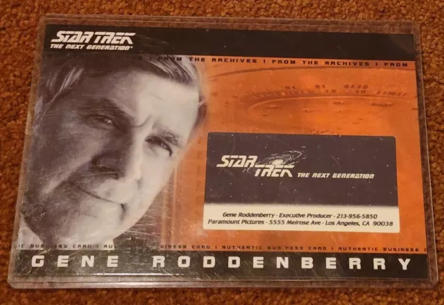 Rare Gene Roddenberry Authentic Business Card Boxtopper Rittenhouse Star Trek