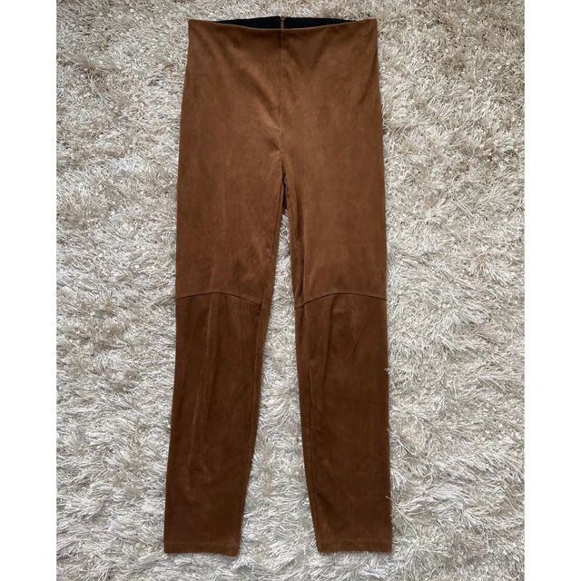 Joseph Ribkoff Pants Womens Size 8 Vegan Suede Leather Stretch Career Casual