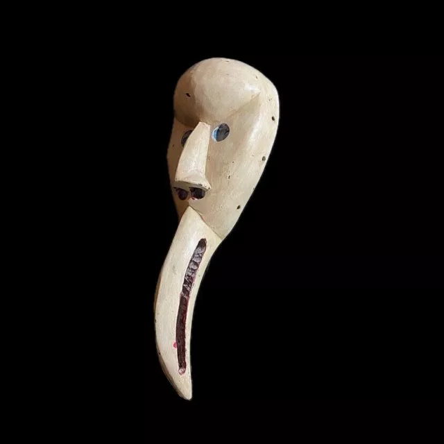 Masque de sculpture sur bois africain Masque tribal africain vintage Tribal...