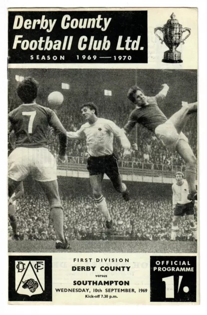 Derby County v Southampton - 1969-70  Division One - Football Programme