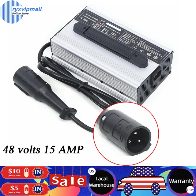 CLUB CAR 48 volts 15 AMP Battery Charger For Club Car DS Precedent Golf
