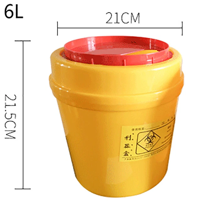 1/2/4/6L Tattoo Needles Collect Box Sharps Container Waste Barrel Trash !AU GAUS