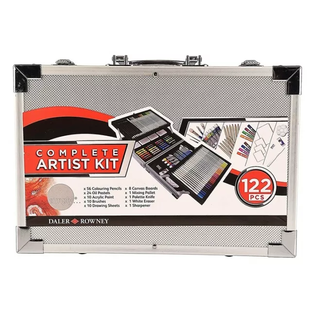 Grande set per pittura Daler-Rowney Complete Artist Kit - 122 pezzi