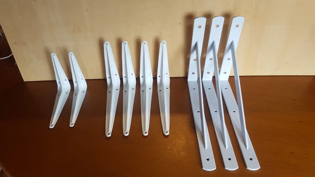 Mensole nuove in acciaio laccate in bianco - Varie misure