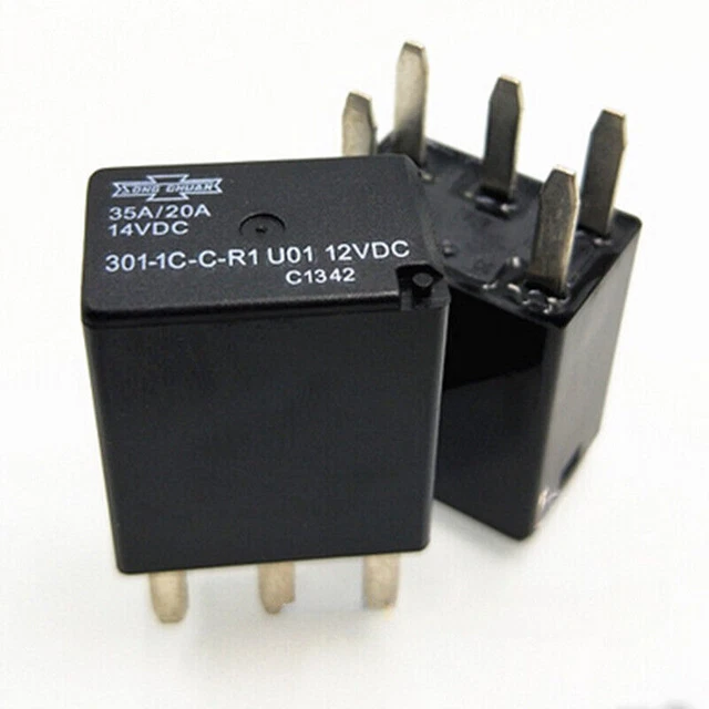 4x Auto Relais 12V 35A - 301-1C-C-R1 U01 5-Pin Motorrelais Für KFZ-Stromkreise