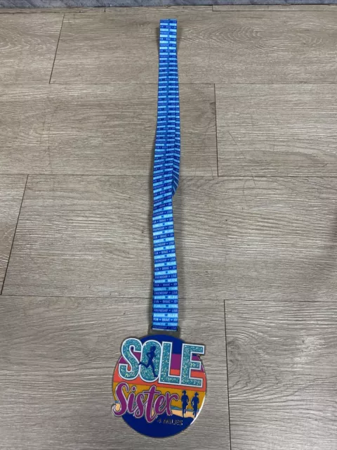 Sole Sister 4 Mile Run Medal Uplifting Ribbon Virtual run D7