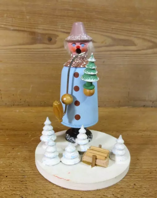 Räuchermann Weihnachtsbaum-Verkäufer Erzgebirge Vero/Expertic DDR  blau