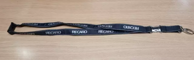 RECARO Schlüsselband / Lanyard / Keylace 'Pole Position', schwarz-weiß | NEU