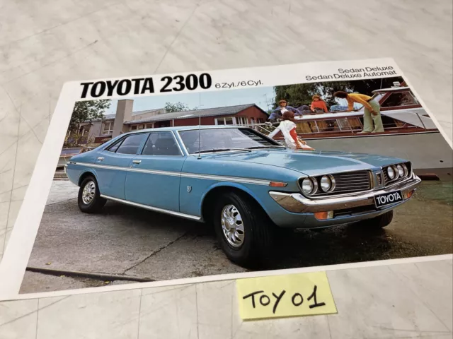 Toyota 2300 6 cylindre Sedan Deluxe + Automat prospectus brochure de vente pub