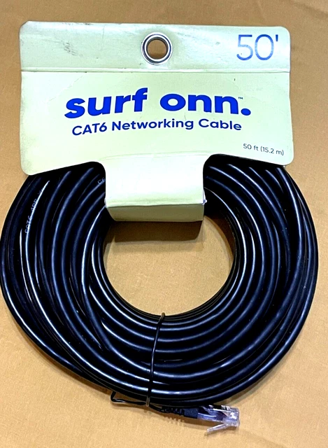 Surf ONN Cable 50' CAT6 Networking Cable Routers Cable Modems Hubs