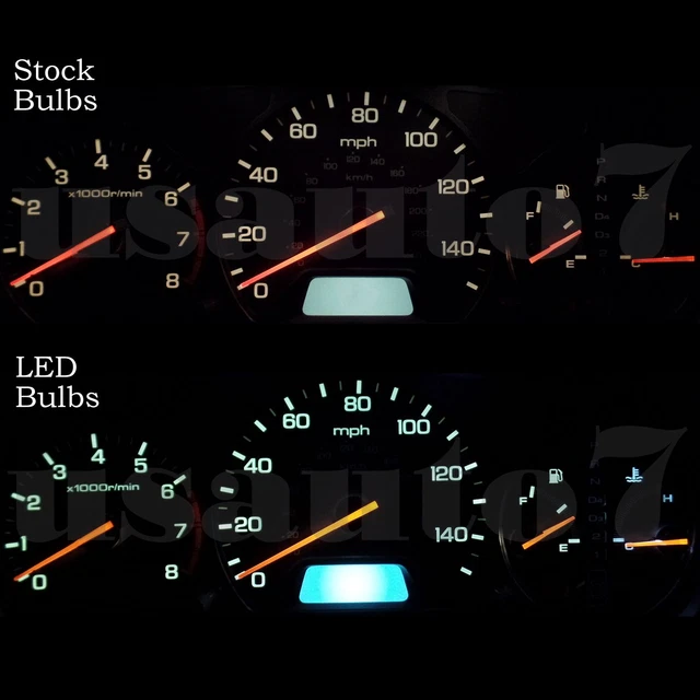 NEW DASH INSTRUMENT Cluster Gauge WHITE SMD LED LIGHT KIT Fit 9802