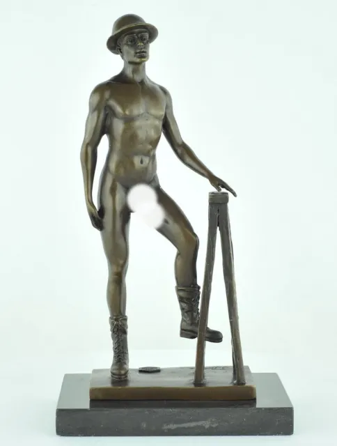 Estatua Atleta Sexy Art Deco Estilo Art Nouveau Estilo Bronce sólido