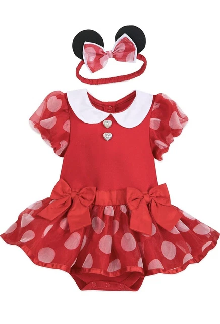 Disney Red Minnie Mouse Costume Bodysuit for Baby 3 - 6 months New