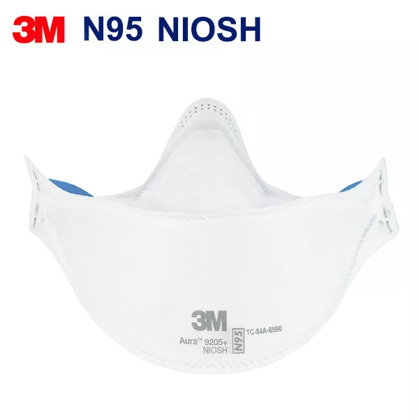 3M Aura 9205+ N95 NIOSH Face Mask Protective Disposable Respirator 5 pcs