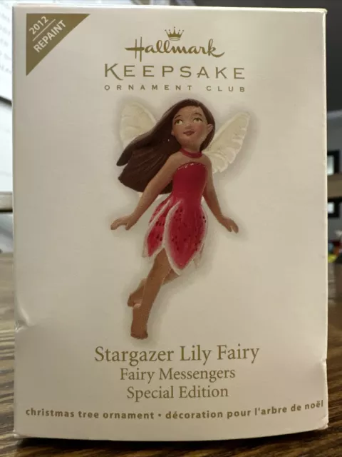 Hallmark Keepsake 2012 Fairy Messengers Special Edition Stargazer Lily Fairy NIB