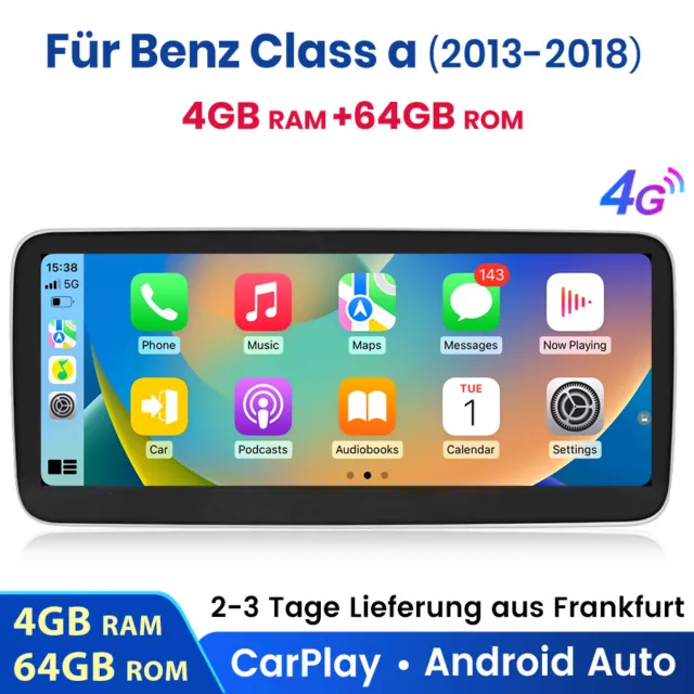 Android 12 64GB Car Stereo GPS für Mercedes A/CLA/GLA W176 X156 C117 Autoradio