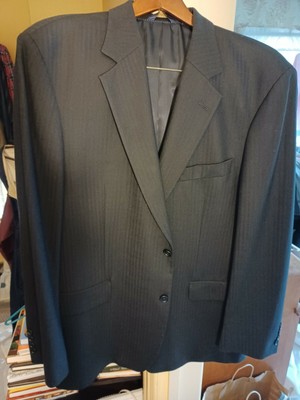 Brooks Hommes 44 L Brooks Brother Noir 100% Cachemire Blazer Fabriqué USA 