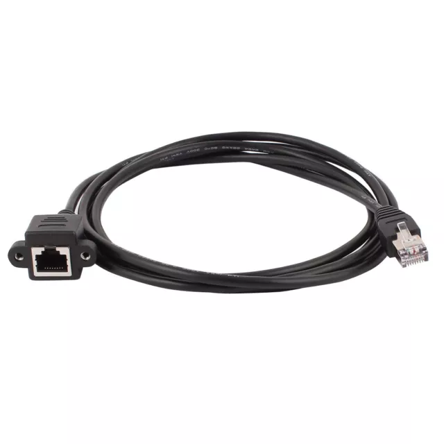 2M 6.6Ft RJ45 Male to Female M/F CAT5E LAN Ethernet Adapter Network Cable